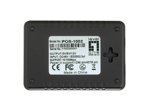 EAN 4015867160701 - LevelOne POS-1002 divisor de red Energía sobre Ethernet (PoE) Negro imagen 3