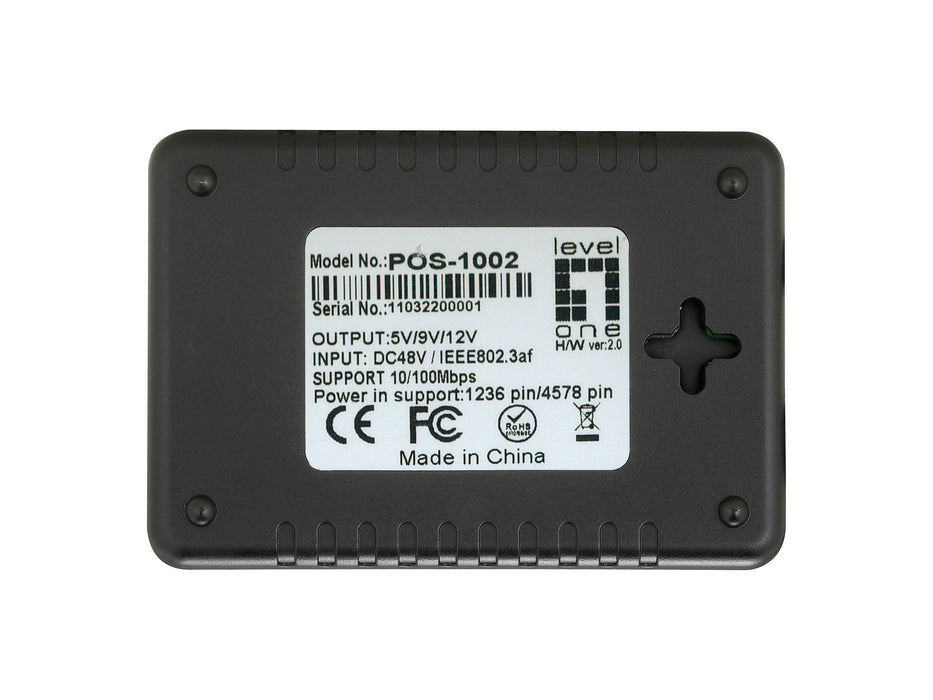 EAN 4015867160701 - LevelOne POS-1002 divisor de red Energía sobre Ethernet (PoE) Negro imagen 3