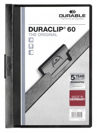 EAN 4005546210490 - Durable Duraclip 60 archivador PVC Negro, Transparente imagen 1