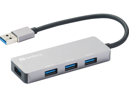 EAN 5705730333675 - Sandberg 333-67 hub de interfaz USB 3.2 Gen 1 (3.1 Gen 1) Type-A 5000 Mbit/s Gris imagen 1