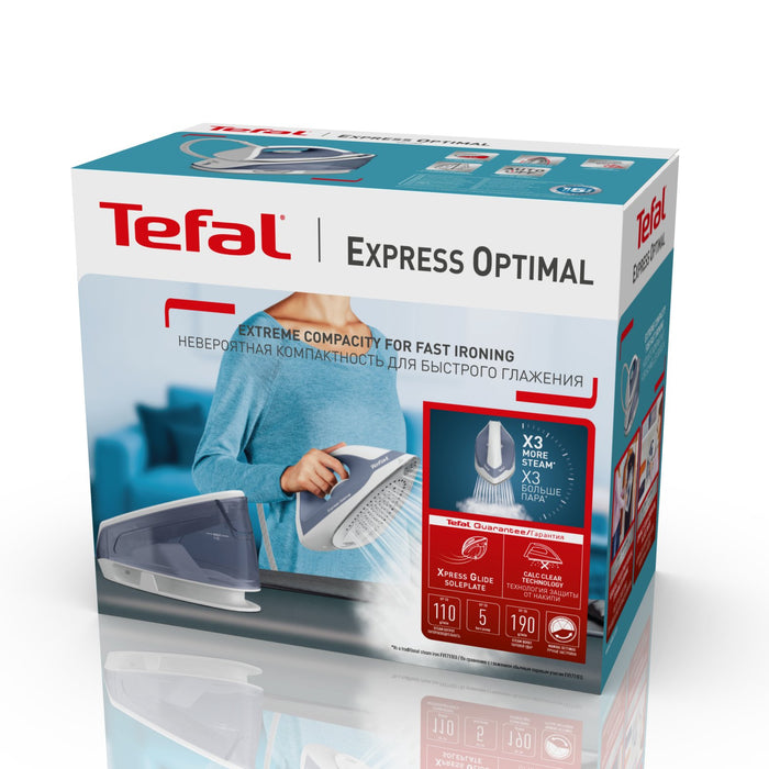 EAN 3121040090091 - Tefal Express Optimal SV4110 2200 W 1,2 L Ceramic Express Glide Azul, Blanco imagen 11