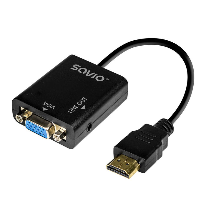 EAN 5901986048947 - Savio AK-76 adaptador de cable de vídeo Negro imagen 2