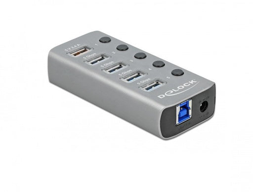 EAN 4043619632633 - DeLOCK 63263 hub de interfaz USB 3.2 Gen 1 (3.1 Gen 1) Type-B 5000 Mbit/s Gris imagen 2