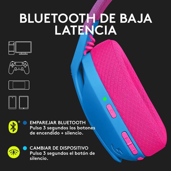 EAN 5099206097483 - Logitech G 981-001062 auricular y casco Auriculares Inalámbrico Diadema Juego Bluetooth Azul imagen 11