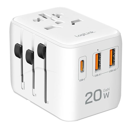 EAN 4052792077308 - LogiLink PA0356 adaptador e inversor de corriente Interior 20 W Blanco imagen 2