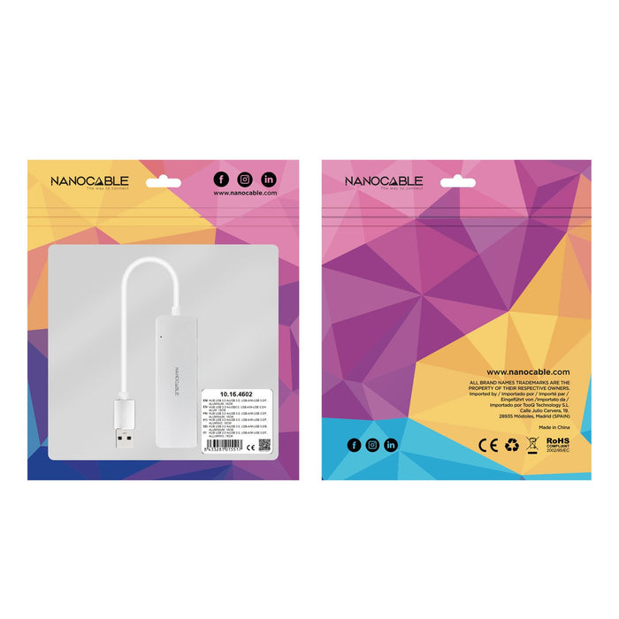 EAN 8433281015517 - Nanocable 10.16.4602 base para portátil y replicador de puertos Alámbrico USB 3.2 Gen 1 (3.1 Gen 1) Type- imagen 5