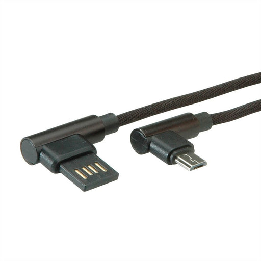 EAN 7611990130375 - ROLINE 11.02.8720 cable USB USB 2.0 0,8 m USB A Micro-USB B Negro imagen 1