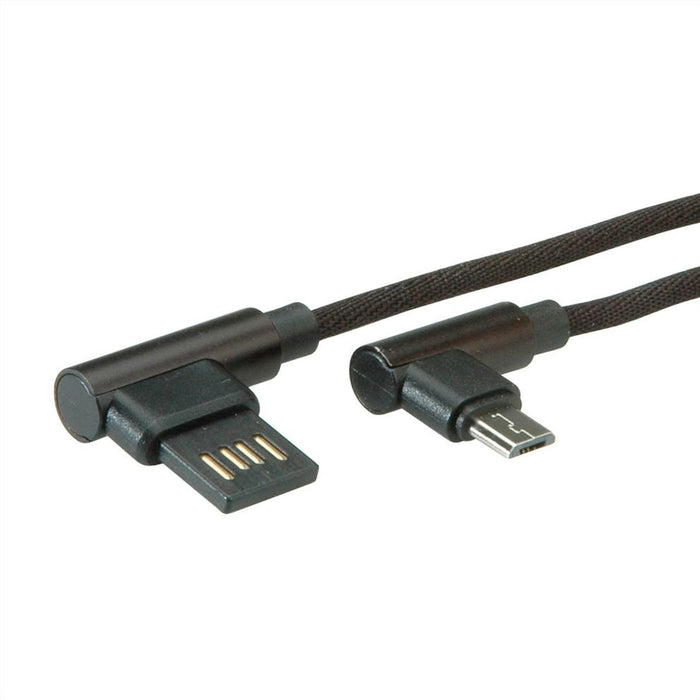 EAN 7611990130375 - ROLINE 11.02.8720 cable USB USB 2.0 0,8 m USB A Micro-USB B Negro imagen 1