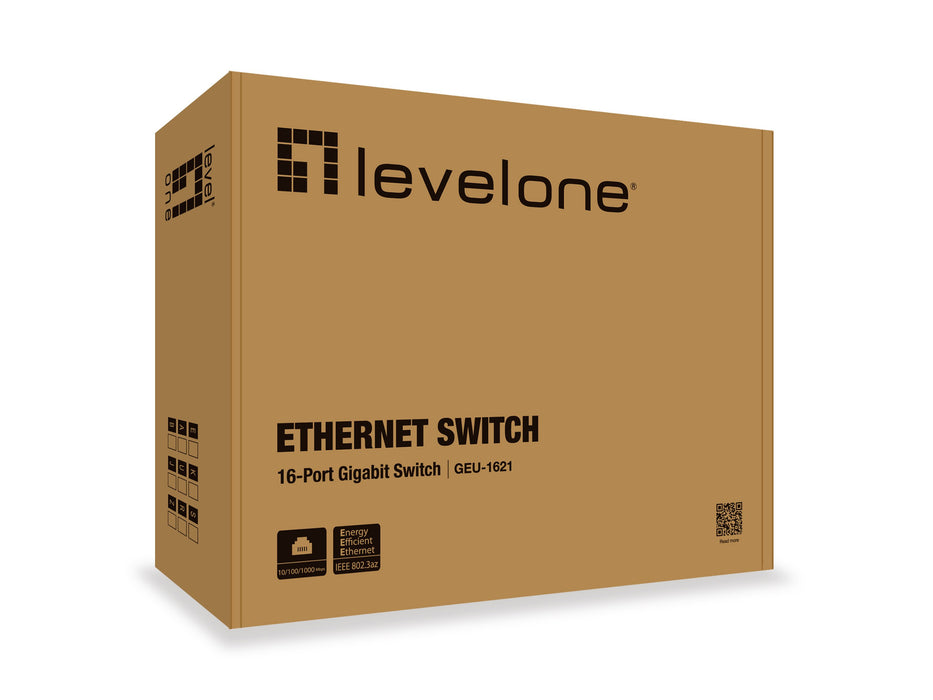EAN 4015867164914 - LevelOne GEU-1621 switch Gigabit Ethernet (10/100/1000) Gris imagen 3