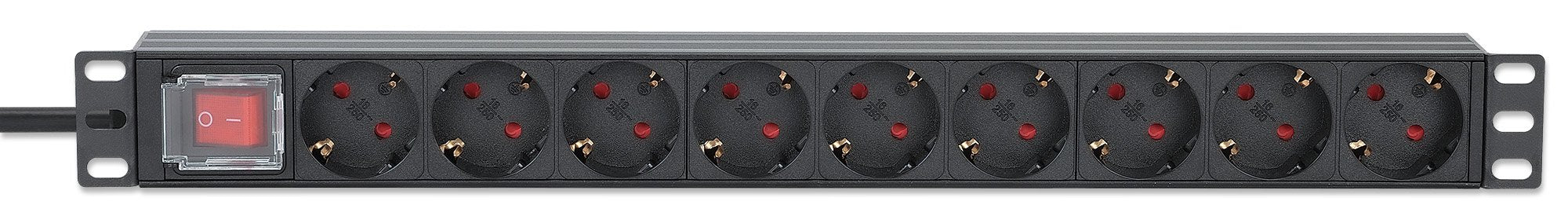 EAN 0766623715133 - Intellinet 715133 unidad de distribución de energía (PDU) 9 salidas AC 1U Negro imagen 3