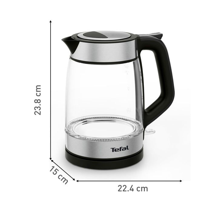 EAN 3045387293529 - Tefal Glass Kettle KI605830 tetera eléctrica 1,7 L 2200 W Negro, Plata, Transparente imagen 9