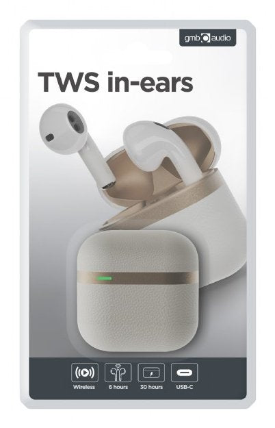 EAN 8716309131995 - Gembird TWS-02-W auricular y casco Auriculares Inalámbrico Dentro de oído Llamadas/Música Bluetooth Oro,  imagen 5