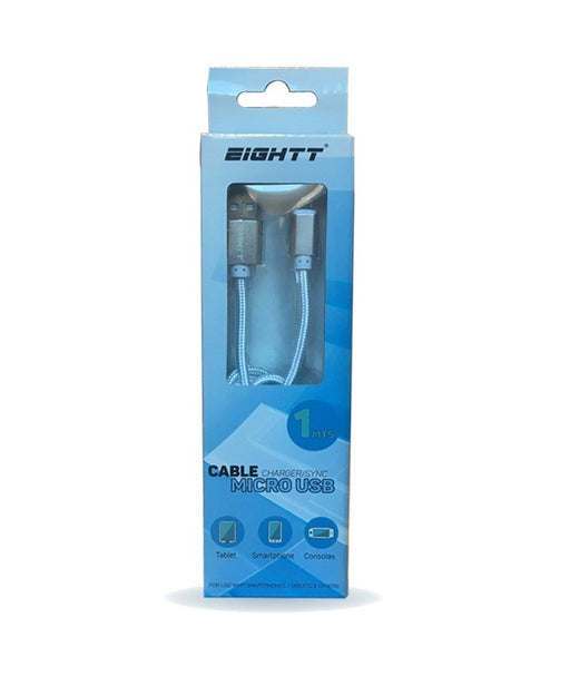 EAN 8425402170885 - Eightt ECM-1S cable USB USB 2.0 1 m USB A Micro-USB B Plata imagen 2