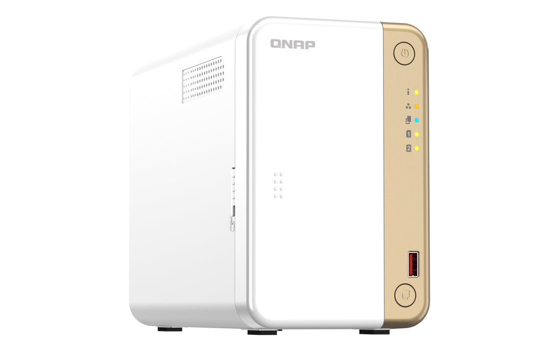 EAN 4711103082294 - QNAP TS-262 NAS Torre Intel® Celeron® N4505 4 GB 0 TB QNAP QTS Oro, Blanco imagen 11