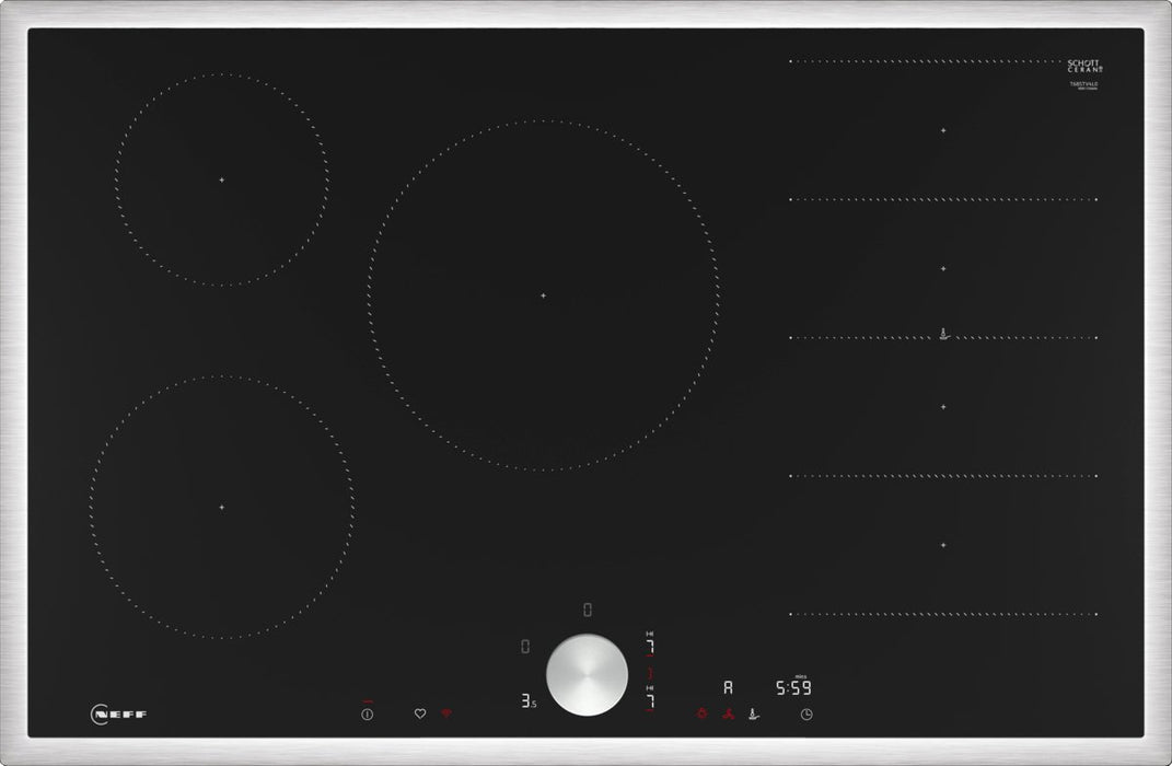 EAN 4242004269731 - Neff T68STV4L0 hobs Negro, Acero inoxidable Integrado 80 cm Con placa de inducción 5 zona(s) imagen 1