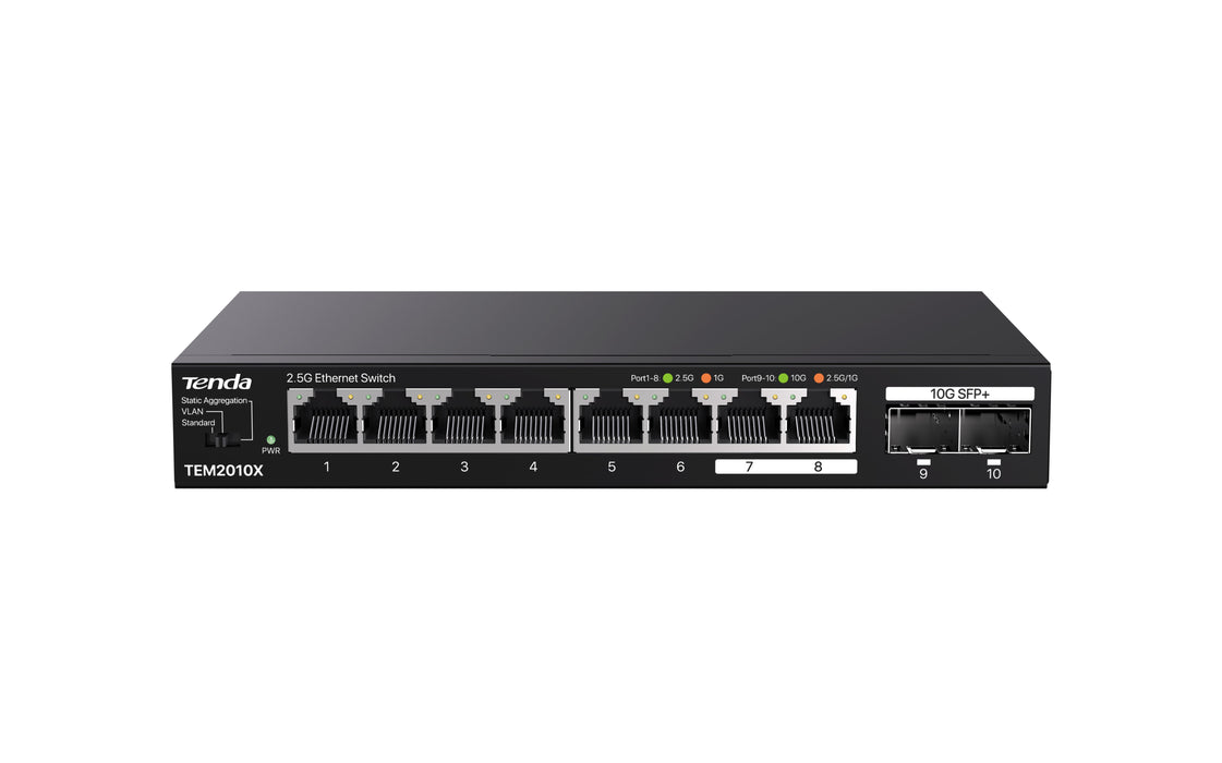 EAN 6932849436518 - Tenda TEM2010X switch 2.5G Ethernet (100/1000/2500) Escritorio Negro imagen 1