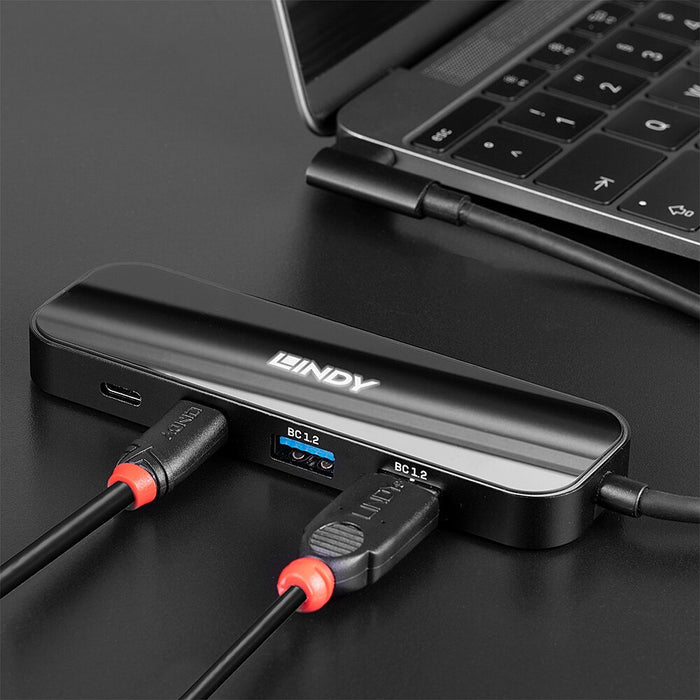 EAN 4002888433341 - Lindy 43334 hub de interfaz USB 3.2 Gen 2 (3.1 Gen 2) Type-C 10000 Mbit/s Negro imagen 4