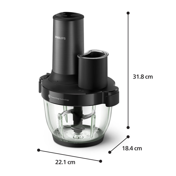 EAN 8720389066627 - Philips 5000 series HR1507/00 picadora eléctrica de alimentos 2 L 450 W Negro imagen 2