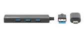 EAN 0766623180863 - Manhattan 180863 hub de interfaz USB 3.2 Gen 1 (3.1 Gen 1) Type-A + Type-C 5000 Mbit/s Negro imagen 3