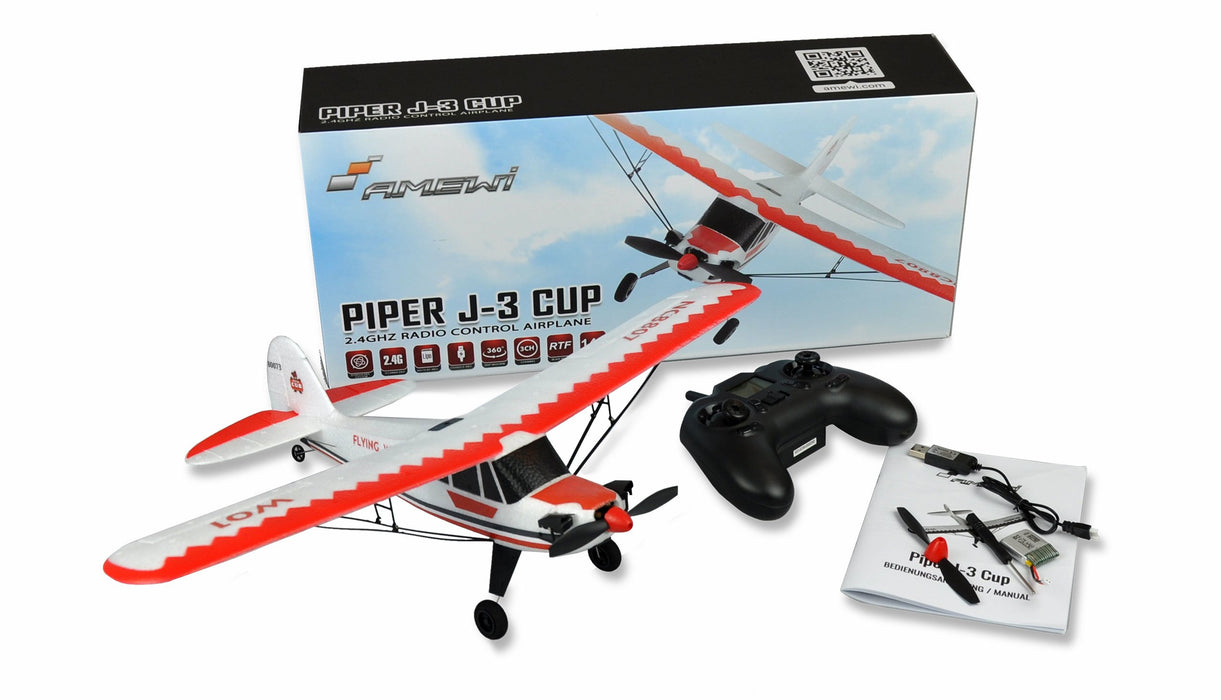 EAN 4260677953535 - Amewi Piper J-3 CUP modelo controlado por radio Avión Motor eléctrico imagen 2