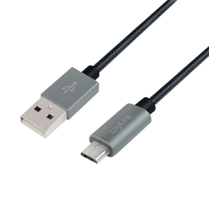 EAN 4052792050912 - LogiLink CU0132 cable USB USB 2.0 1 m USB A Micro-USB A Gris imagen 5