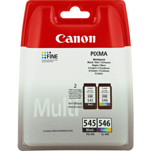 EAN 5052916683087 - Canon PG-545/CL-546 cartucho de tinta 2 pieza(s) Original Rendimiento estándar Negro, Cian, Magenta, Amar imagen 1
