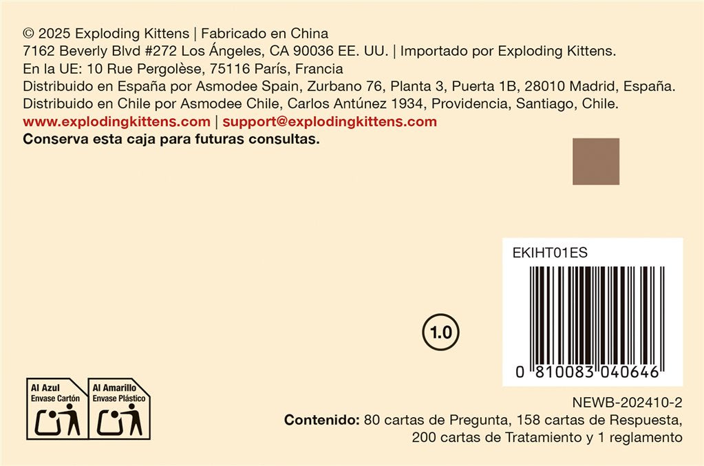 EAN 0810083040646 - Asmodee Exploding Kittens EKIHT01ES juego de tablero Terapeuta de pacotilla 15 min Juego De Cartas Partid imagen 4