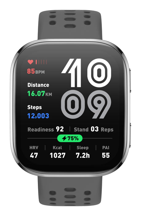 EAN 6970100377989 - Amazfit Bip 6 Charcoal 5 cm (1.97") AMOLED Digital 390 x 450 Pixeles Pantalla táctil Plata GPS (satélite) imagen 1