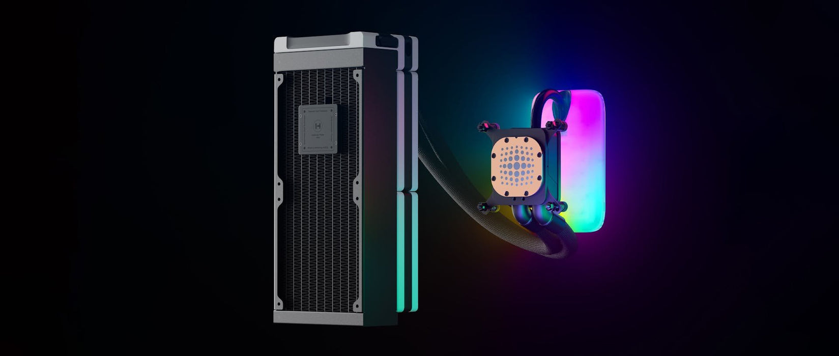 EAN 1220000350649 - HYTE THICC Q60 Procesador Kit de refrigeración líquida 12 cm Negro, Blanco 2 pieza(s) imagen 5