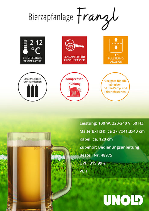 EAN 4011689489754 - Unold Franzl 5 L Dispensador de cerveza de barril imagen 14