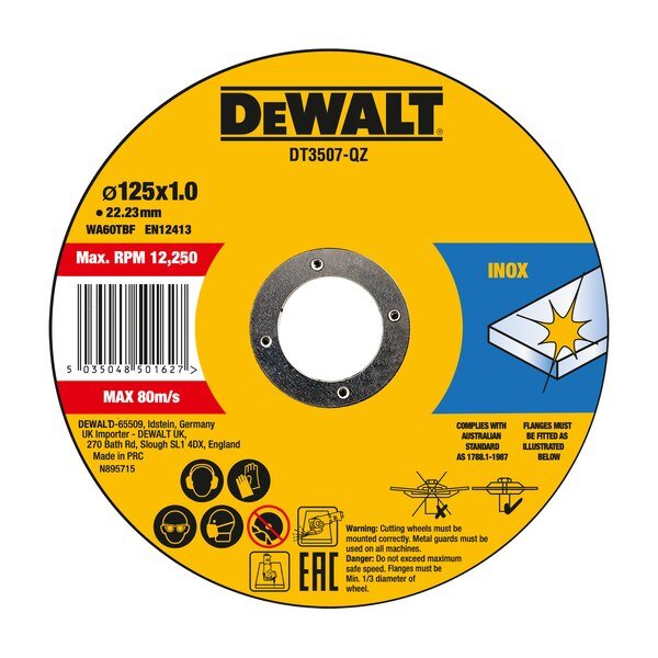 EAN 5035048543030 - DeWALT DT3507-QZ accesorio para amoladora angular Corte del disco imagen 1