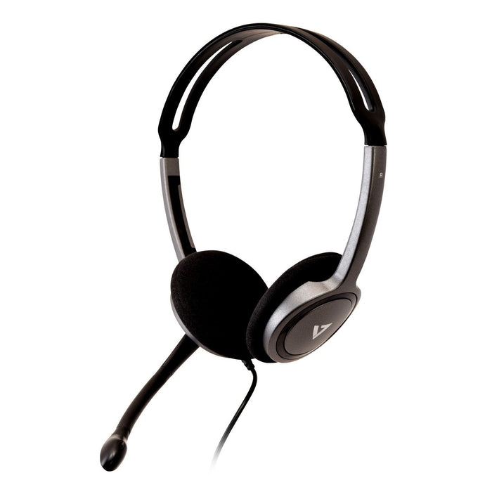 EAN 0662919104059 - V7 HA212-2EP auricular y casco Auriculares Alámbrico Diadema Llamadas/Música Negro, Plata imagen 1