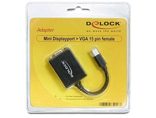 EAN 4043619652563 - DeLOCK 65256 adaptador de cable de vídeo 0,18 m Mini DisplayPort VGA (D-Sub) Negro imagen 2