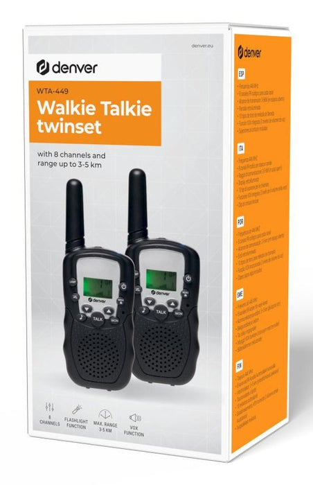 EAN 5706751074271 - Denver WTA-449 two-way radios 8 canales 446 MHz Negro imagen 8