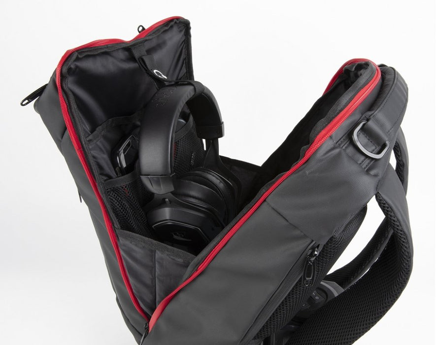 EAN 3328170285247 - Konix Drakkar KX DK RAGNARR 17' GAMING BACKPAC 43,2 cm (17") Mochila Negro, Rojo imagen 7