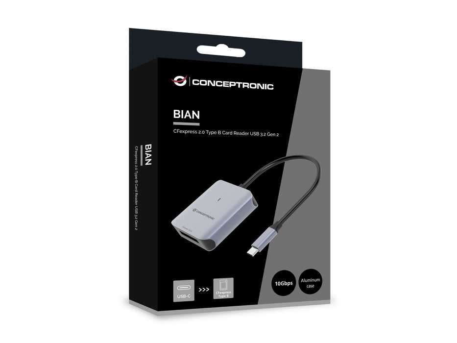 EAN 4015867239315 - Conceptronic BIAN08G lector de tarjeta USB 3.2 Gen 2 Type-C Gris imagen 5