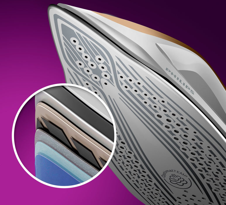 EAN 8720389001222 - Philips 7000 series PSG7040/10 estación plancha al vapor 2100 W 1,8 L Suela SteamGlide Elite Oro, Blanco imagen 3