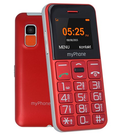 EAN 5902052866625 - myPhone Halo Easy 4,32 cm (1.7") 70 g Gris, Rojo Teléfono básico imagen 1