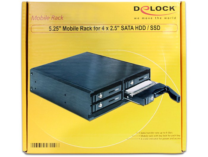 EAN 4043619472208 - DeLOCK 47220 panel bahía disco duro Negro imagen 2