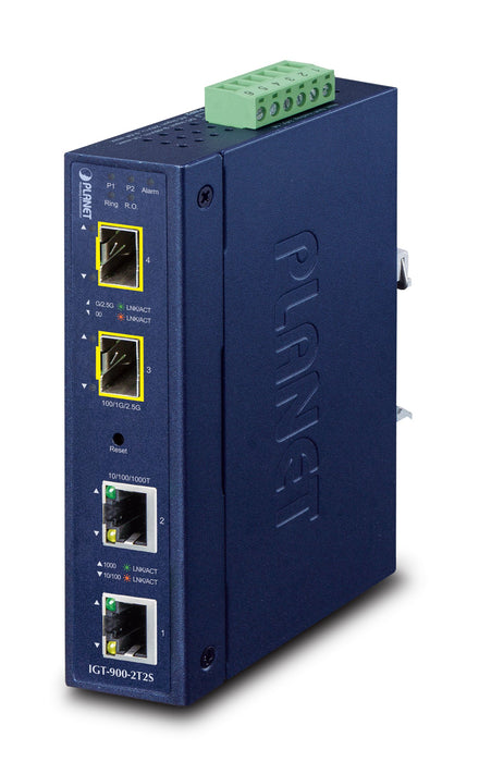 EAN 4711605286510 - PLANET Industrial 2-Port convertidor de medio Azul imagen 1