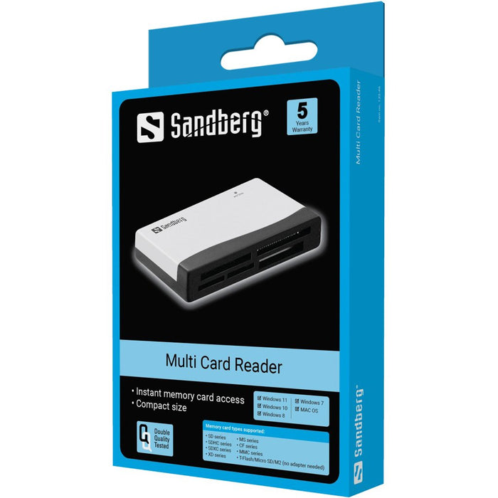 EAN 5705730133466 - Sandberg 133-46 lector de tarjeta USB Negro, Blanco imagen 2