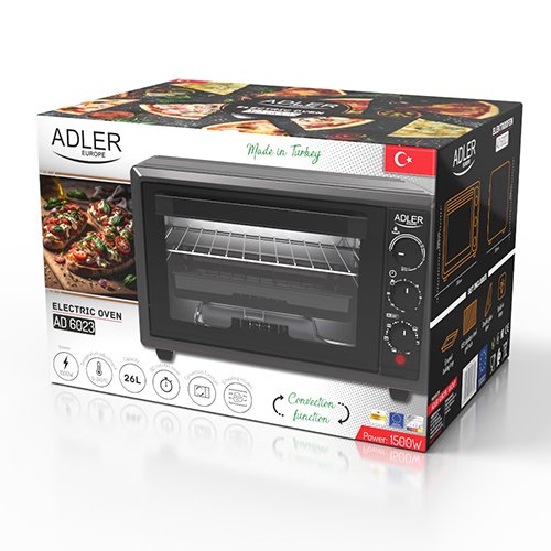 EAN 5905575900722 - Adler AD 6023 horno 26 L 1500 W Negro imagen 7