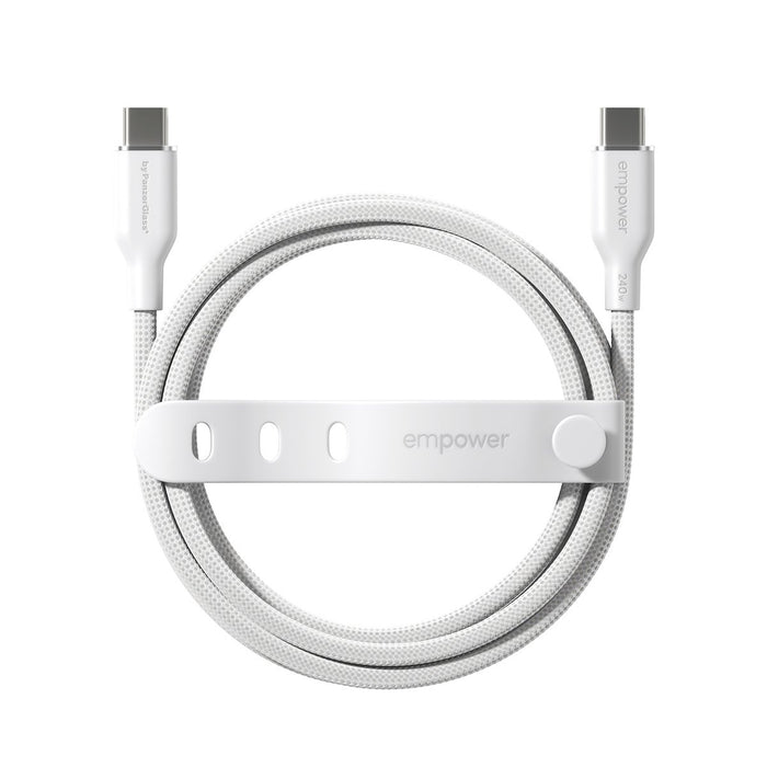 EAN 5715685027666 - PanzerGlass empower by ® Racing 240W USB-C to USB-C Cable | USB 2.0 | 1.2M | Silver White cable USB Blanc imagen 4