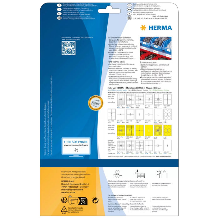 EAN 4008705045810 - HERMA 4581 etiqueta de impresora Blanco Etiqueta para impresora autoadhesiva imagen 2