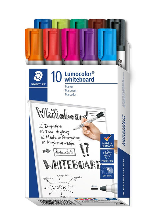 EAN 4007817076613 - Staedtler Lumocolor 351 B10 marcador 10 pieza(s) Punta redonda Negro, Azul, Marrón, Verde, Azul claro, Ve imagen 1