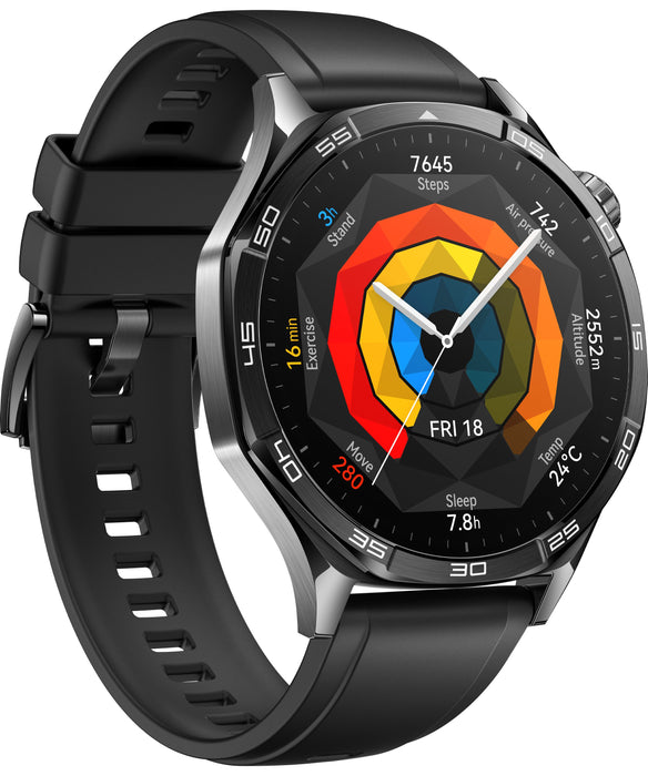 EAN 6942103132001 - Huawei WATCH GT5 46mm 3,63 cm (1.43") AMOLED Digital 466 x 466 Pixeles Negro GPS (satélite) imagen 5