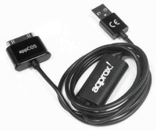 EAN 8435099513810 - Approx appC05 cable de teléfono móvil Negro 1 m USB A Samsung 30-pinimagen 1)