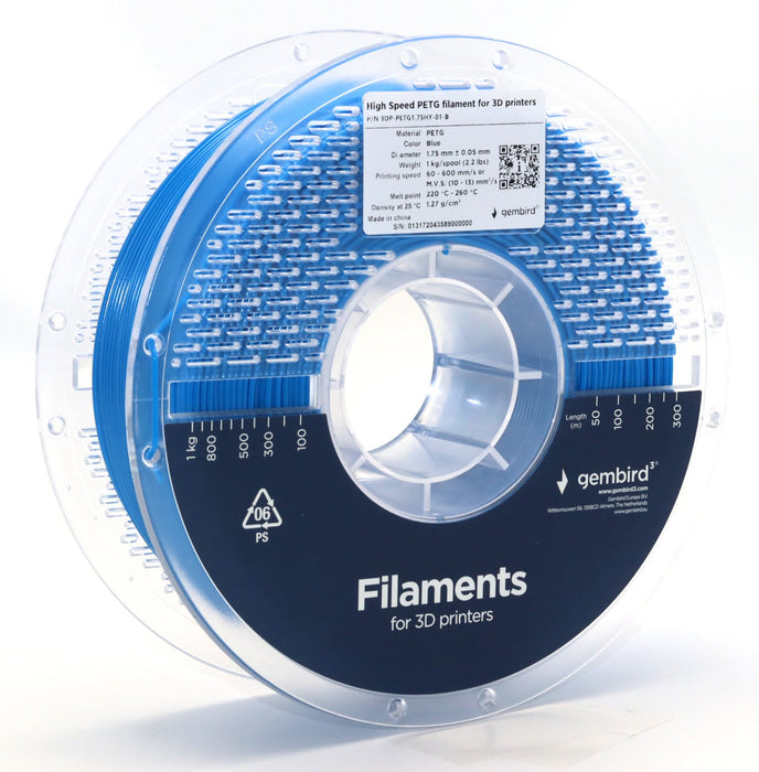 EAN 8716309131728 - Gembird 3DP-PETG1.75HY-01-B material de impresión 3d Polietileno tereftalato glico (PETG) Azul 1 kg imagen 2