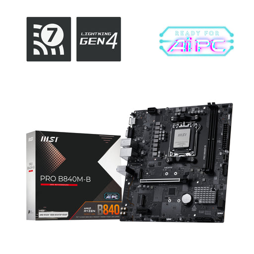 EAN 4711377360166 - MSI PRO B840M-B placa base AMD B840 Zócalo AM5 micro ATX imagen 1