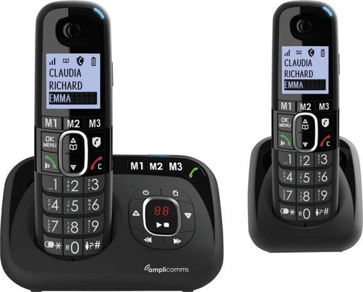 EAN 3700601423358 - amplicomms BigTel 1582 Duo Teléfono DECT Identificador de llamadas Negro imagen 1